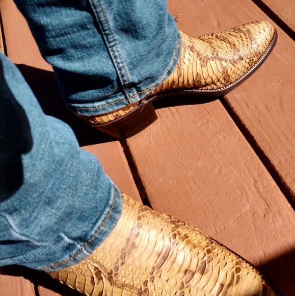 Rare genuine tiger snake skin boots (vintage) - Picture 4 of 10